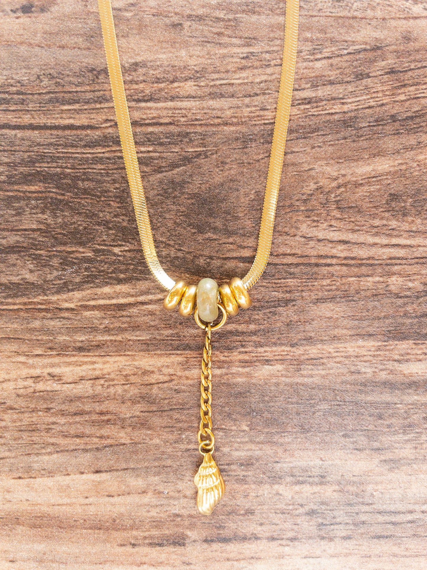 18k gold & Indian agate crystals